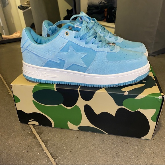 Bapesta Low M1 “Blue” Men’s Size 12 Sneaker Shoe - Picture 1 of 4